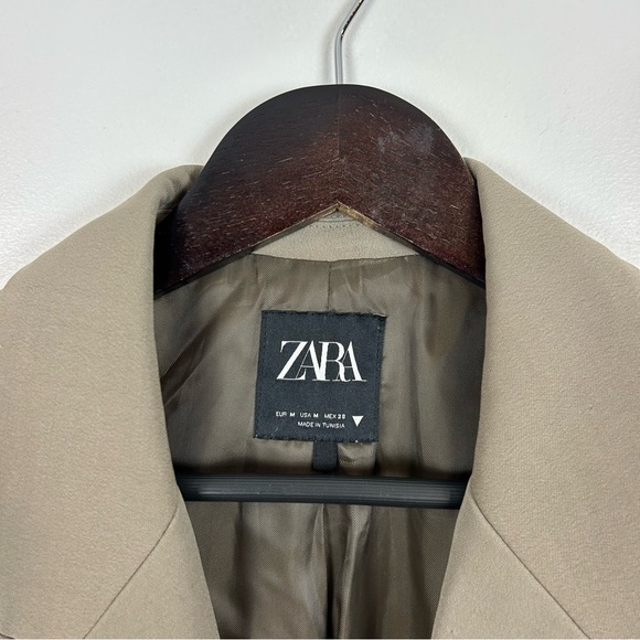Zara Oversized Blazer Tan Size Medium - Picture 3 of 5